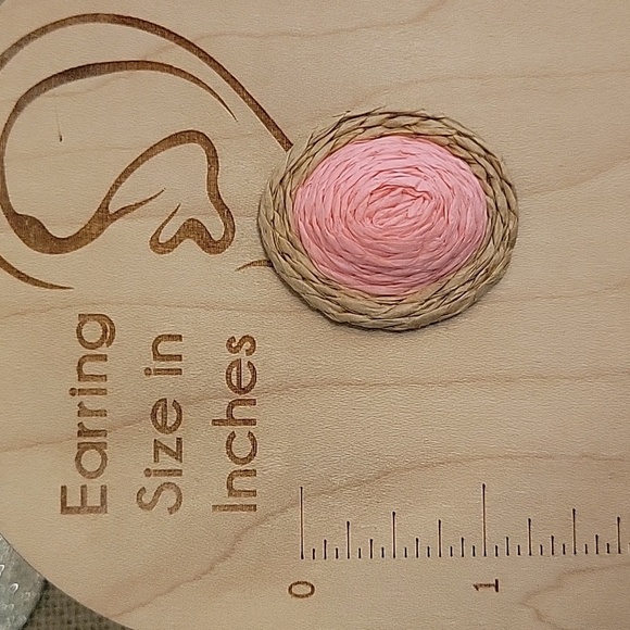 RAFFIA OVERSIZED STATEMENT EARRINGS - Picture 4 of 6